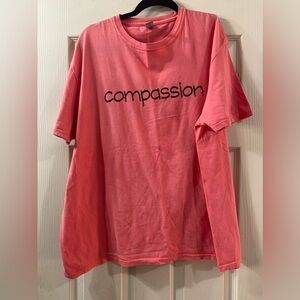“Compassion” graphic  statement top women plus size 3X t shirt Crewneck